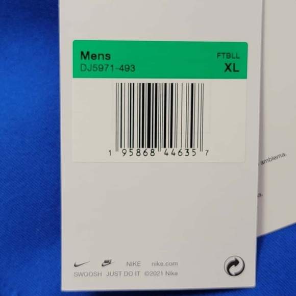 Nike Letterman Football Bomber Jacket Blue Gray DJ5971-493 Men’s Size XL New - Picture 5 of 9